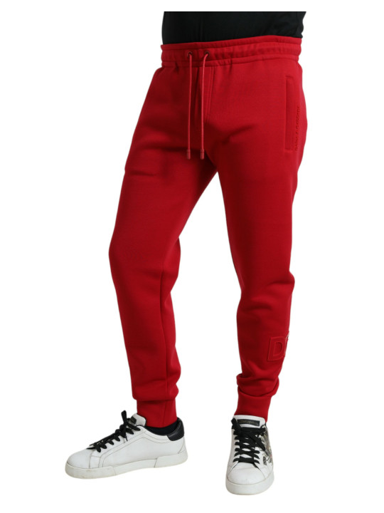 Jeans & Pants Sizzling Red Cotton Blend Jogger Pants 1.690,00 € 8057142936461 | Planet-Deluxe