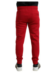 Jeans & Pants Sizzling Red Cotton Blend Jogger Pants 1.690,00 € 8057142936461 | Planet-Deluxe