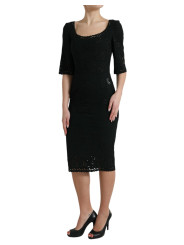 Dresses Black Floral Lace Bodycon Midi Dress 23.820,00 € 8057155124510 | Planet-Deluxe