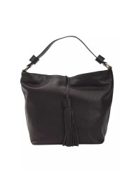 Shoulder Bags Sleek Black Leather Shoulder Bag 420,00 € 2000037361660 | Planet-Deluxe