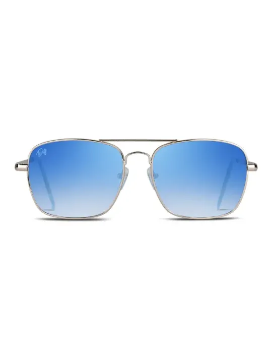 "Twig Sonnenbrillen im Sale | Twig Ruskin Unisex Aviator Sonnenbrille - Blau, Metallrahmen, UV3 Schutz online kaufen"|Planet-Deluxe