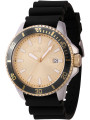 Goldene Invicta Schwarz Herrenuhr
