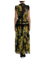 Dresses Elegant Sunflower Silk Maxi Dress 10.500,00 € 8059579073863 | Planet-Deluxe