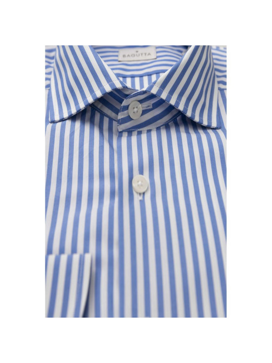 Shirts Elegant Light Blue Cotton Shirt - Medium Fit 360,00 € 2000052754713 | Planet-Deluxe