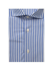 Shirts Elegant Light Blue Cotton Shirt - Medium Fit 360,00 € 2000052754713 | Planet-Deluxe