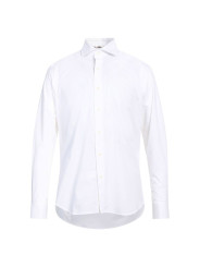 Shirts Sophisticated White Cotton Shirt with Embroidered Logo 300,00 €  | Planet-Deluxe