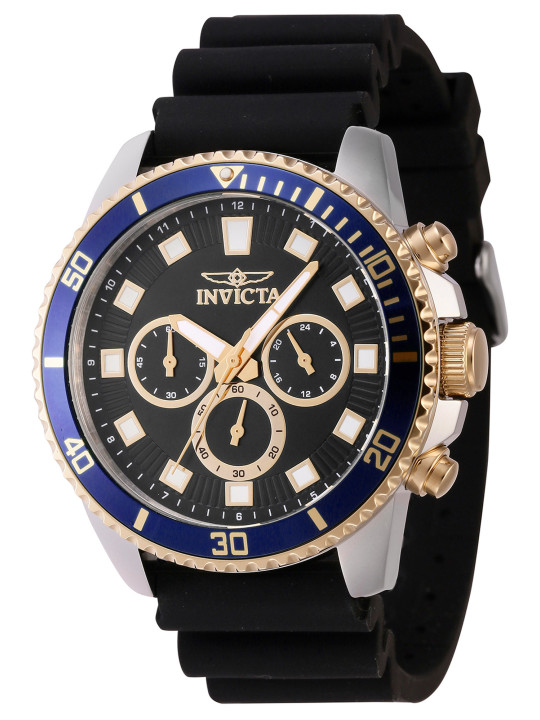 Schwarze Invicta Uhr mit Goldakzenten