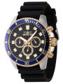 Schwarze Invicta Uhr mit Goldakzenten