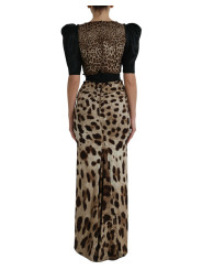 Dresses Silk Leopard Embellished Long Dress 29.050,00 € 8058091122462 | Planet-Deluxe