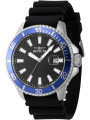 Schwarze Invicta Sportuhr mit blauem Ring
