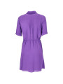 Dresses Chic Purple Flared Short Sleeve Shirtdress 500,00 € 8051523493093 | Planet-Deluxe