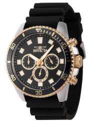 Schwarze Invicta Taucheruhr mit Gold