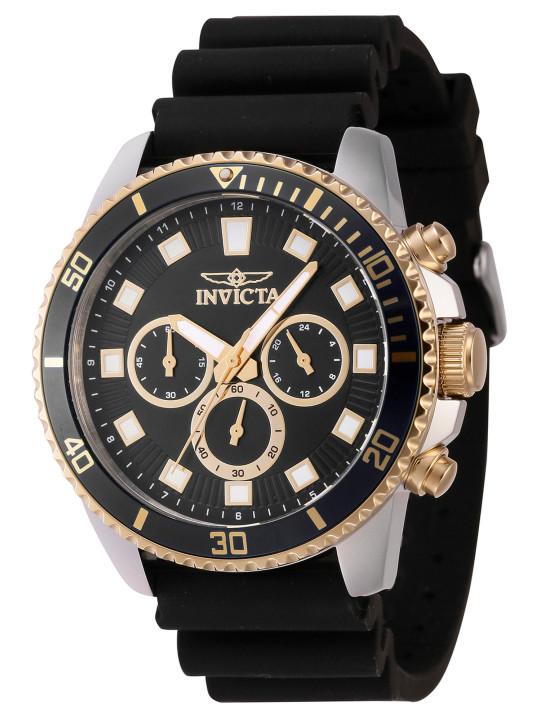 Schwarze Invicta Taucheruhr mit Gold