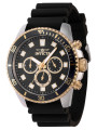 Schwarze Invicta Taucheruhr mit Gold