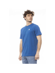 T-Shirts Elegant Blue Cotton Tee with Chest Logo 130,00 € 8056144553539 | Planet-Deluxe