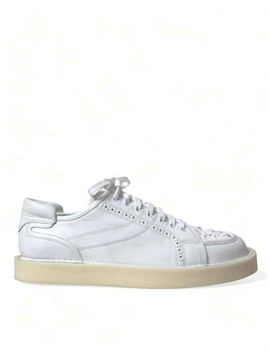 Sneakers Elegant White Calfskin Oxford Sneakers 1.920,00 € 8057155583607 | Planet-Deluxe