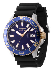 Blaue Invicta Uhr mit Goldakzenten