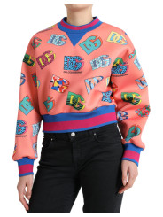 Sweaters Salmon Pink Logo Sweater - Crew Neck Elegance 1.930,00 € 8058301887099 | Planet-Deluxe
