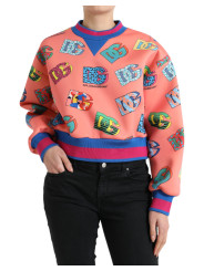 Sweaters Salmon Pink Logo Sweater - Crew Neck Elegance 1.930,00 € 8058301887099 | Planet-Deluxe