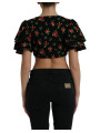 Tops & T-Shirts Floral Print Cropped Top Luxe Fashion 1.800,00 € 8057142152571 | Planet-Deluxe