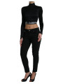 Tops & T-Shirts Elegant Black Cropped Top with Zip Closure 1.250,00 € 8052145875021 | Planet-Deluxe