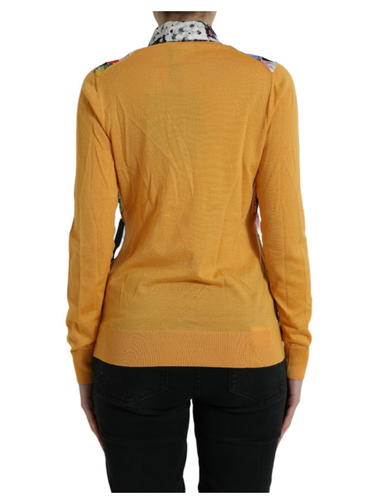 Sweaters Elegant Patchwork Henley Silk Blend Sweater 4.830,00 € 8057155993376 | Planet-Deluxe