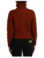 Sweaters Elegant Brown Turtleneck Wool Sweater 3.180,00 € 8057155650088 | Planet-Deluxe