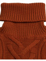 Sweaters Elegant Brown Turtleneck Wool Sweater 3.180,00 € 8057155650088 | Planet-Deluxe