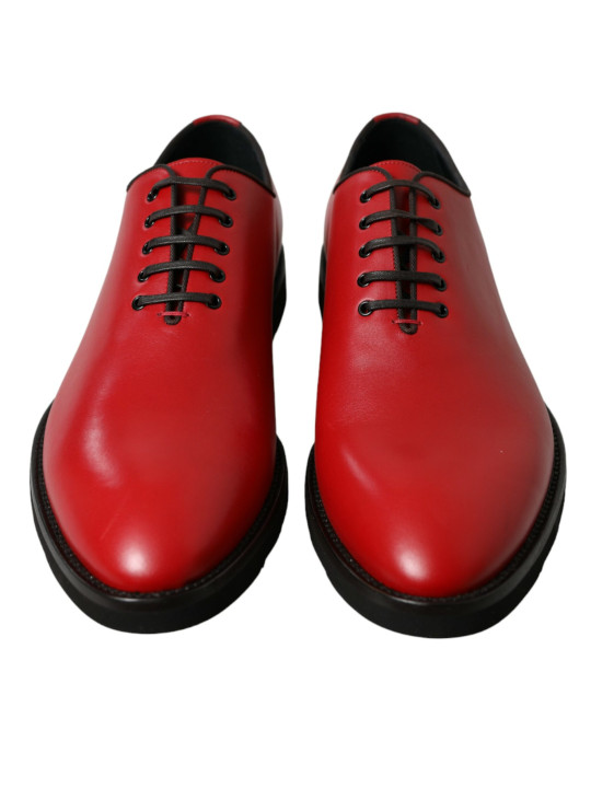 Formal Elegant Red Leather Oxford Dress Shoes 1.920,00 € 8056305203488 | Planet-Deluxe