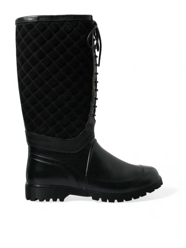 Boots Elegant Quilted Lace-Up Rain Boots 3.000,00 € 8050246188644 | Planet-Deluxe