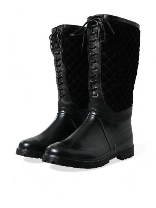 Boots Elegant Quilted Lace-Up Rain Boots 3.000,00 € 8050246188644 | Planet-Deluxe