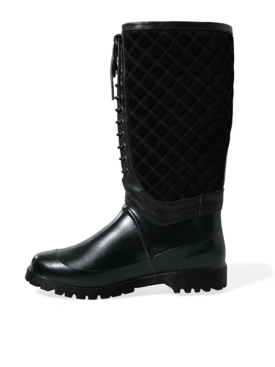 Boots Elegant Quilted Lace-Up Rain Boots 3.000,00 € 8050246188644 | Planet-Deluxe