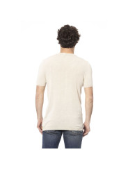T-Shirts Chic Beige Short Sleeve Cotton Sweater 240,00 € 2000052070608 | Planet-Deluxe