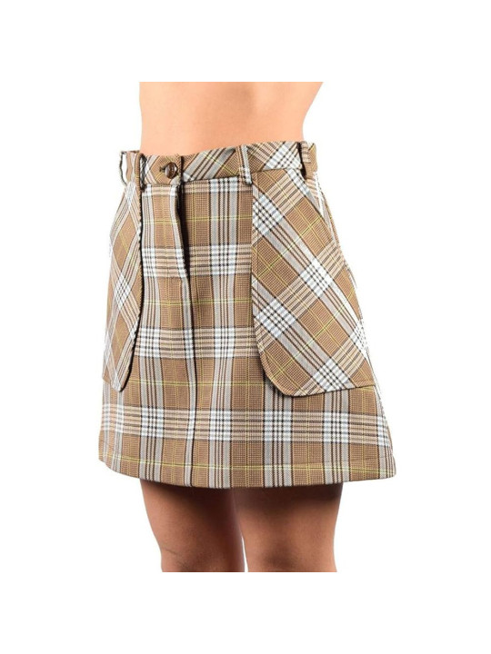 Skirts Chic Tartan Cotton Blend Mini Skirt 340,00 € 8054607959904 | Planet-Deluxe