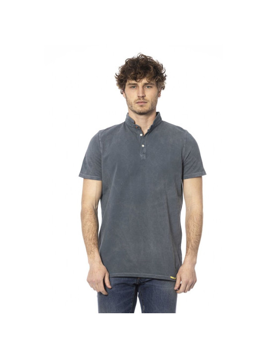 T-Shirts Chic Gray Cotton Sweater with Short Sleeves 200,00 € 2000052073784 | Planet-Deluxe