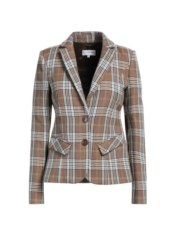 Suits & Blazers Elegant Tartan Patterned Cotton Blend Blazer 720,00 € 8054607962218 | Planet-Deluxe