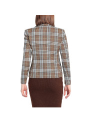 Suits & Blazers Elegant Tartan Patterned Cotton Blend Blazer 720,00 € 8054607962218 | Planet-Deluxe