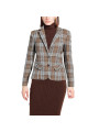 Suits & Blazers Elegant Tartan Patterned Cotton Blend Blazer 720,00 € 8054607962218 | Planet-Deluxe