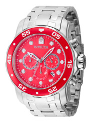 Rote Invicta Grau Edelstahl Uhr