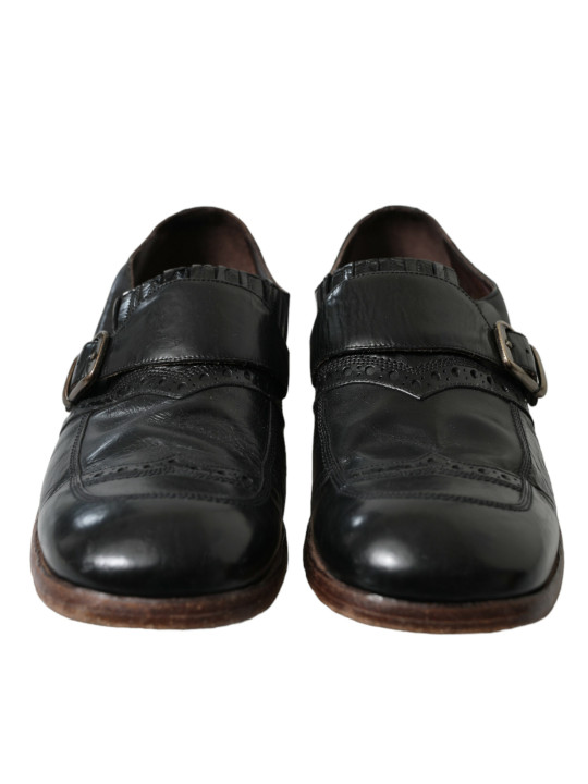 Formal Elegant Black Leather Moccasins Dress Shoes 1.980,00 € 8050442932799 | Planet-Deluxe