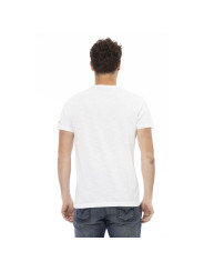 T-Shirts Elegant White Tee with Signature Print 120,00 € 2000051707772 | Planet-Deluxe