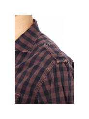 Shirts Elegant Burgundy Cotton Shirt for Men 440,00 € 7700193307049 | Planet-Deluxe