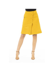 Skirts Elegant Yellow Wool-Blend Skirt 840,00 € 7700195478020 | Planet-Deluxe