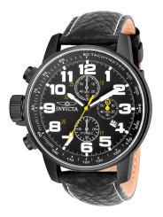 Schwarze Invicta Herren Chronograph Uhr