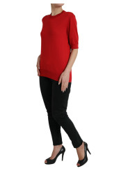 Tops & T-Shirts Silk Red Crew Neck Top 1.660,00 € 8057142058248 | Planet-Deluxe