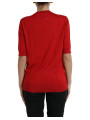 Tops & T-Shirts Silk Red Crew Neck Top 1.660,00 € 8057142058248 | Planet-Deluxe