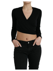 Sweaters Elegant Black Virgin Wool Cardigan Sweater 1.660,00 € 8057155712892 | Planet-Deluxe