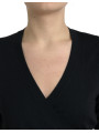 Sweaters Elegant Black Virgin Wool Cardigan Sweater 1.660,00 € 8057155712892 | Planet-Deluxe