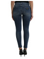 Jeans & Pants Elegant Mid Waist Stretch Jeans in Blue 1.240,00 € 8050249421045 | Planet-Deluxe