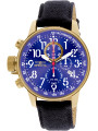 Goldene Invicta Uhr mit blauem Zifferblatt
